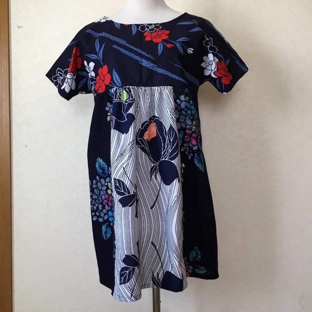 着物リメイク 浴衣2wayチュニック ハンドメイドマーケット Minne 着物リメイク 浴衣2wayチュニック ハンドメイドマーケット Minne