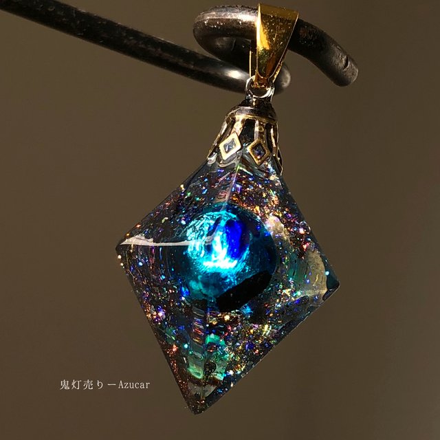 第一ネット オルゴナイト 八面体 魔法世界への入り口 宇宙レジン 海中時計version - アクセサリー(男性用)