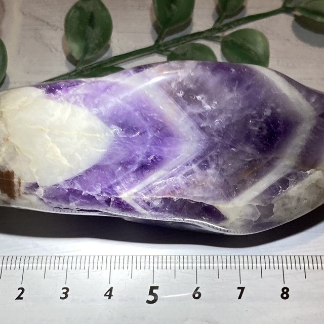 希少✨ シェブロンアメジスト　ケープ　紫水晶　握り石　タンブル　特大　神聖 幾何学