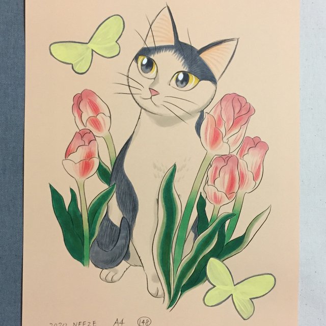 原画 148 春待ち猫とチューリップのイラスト 春 春色 絵 絵画 アート 手描き イラスト 猫 ハンドメイドマーケット Minne 原画 148 春待ち猫とチューリップのイラスト 春 春色 絵 絵画 アート 手描き イラスト 猫 ハンドメイドマーケット Minne