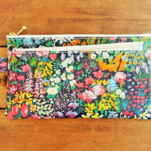 リバティ マスクポーチ スモールペインターズメドウ ハンドメイドマーケット Minne