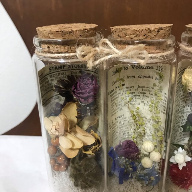 ドライフラワー 瓶詰め3本セット ハンドメイドマーケット Minne ドライフラワー 瓶詰め3本セット ハンドメイドマーケット Minne