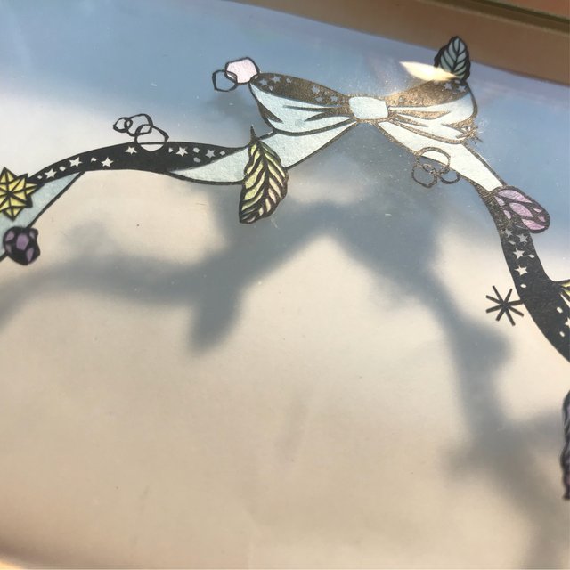 切り絵原画 羽根とリボン ハンドメイドマーケット Minne 切り絵原画 羽根とリボン ハンドメイドマーケット Minne