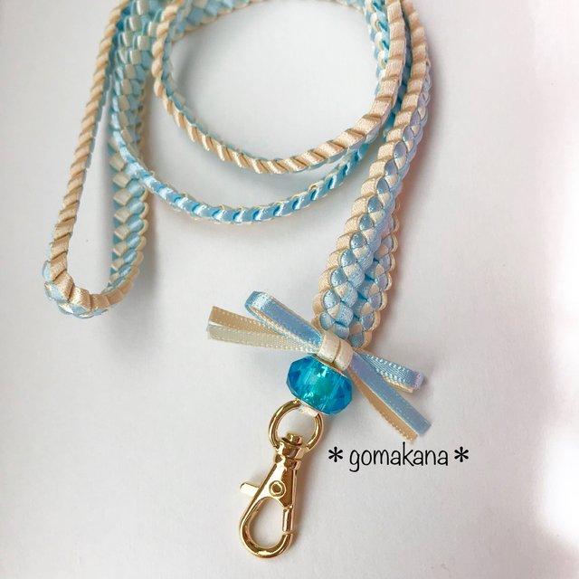 水色が可愛い ネックストラップ ハワイアンリボン ハンドメイドマーケット Minne 水色が可愛い ネックストラップ ハワイアンリボン ハンドメイドマーケット Minne