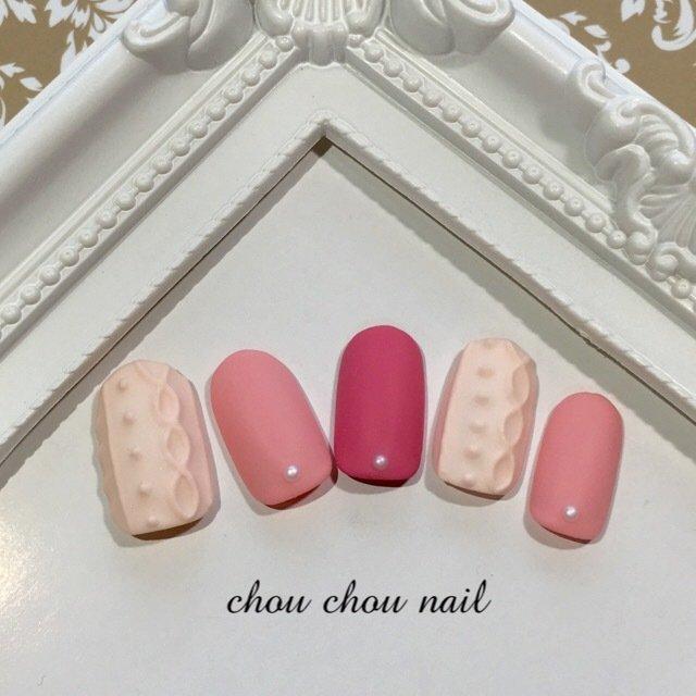 ニットネイル ピンク色 大人かわいいジェルネイルチップです ハンドメイドマーケット Minne ニットネイル ピンク色 大人かわいいジェルネイルチップです ハンドメイドマーケット Minne