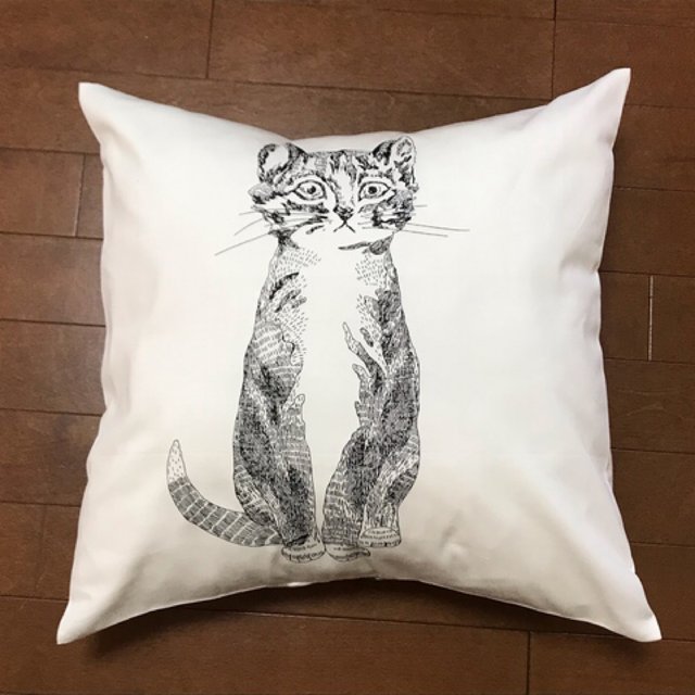 おすましねこクッションカバー ハンドメイドマーケット Minne