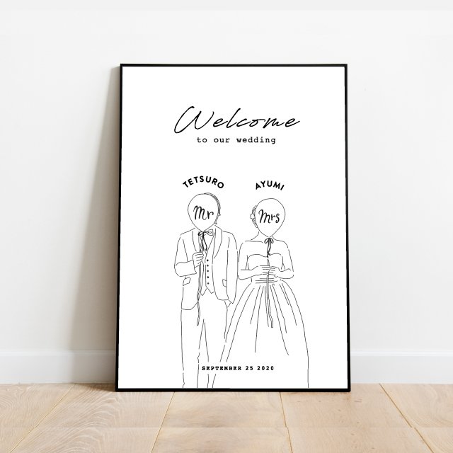 ウェルカムボード 風船イラスト 結婚式 Minne 日本最大級のハンドメイド 手作り通販サイト