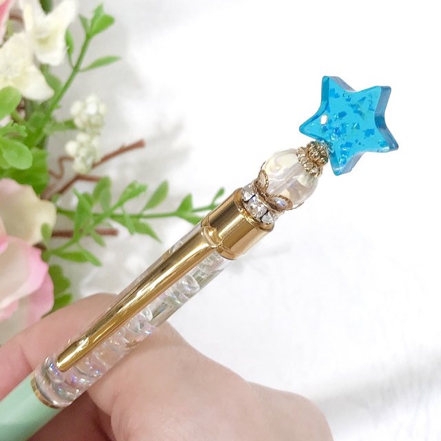 ゆめかわ 魔法少女ボールペン Magical Wish Pen グリーン 星 レジン ゆめかわいい ハンドメイドマーケット Minne ゆめかわ 魔法少女ボールペン Magical Wish Pen グリーン 星 レジン ゆめかわいい ハンドメイドマーケット Minne