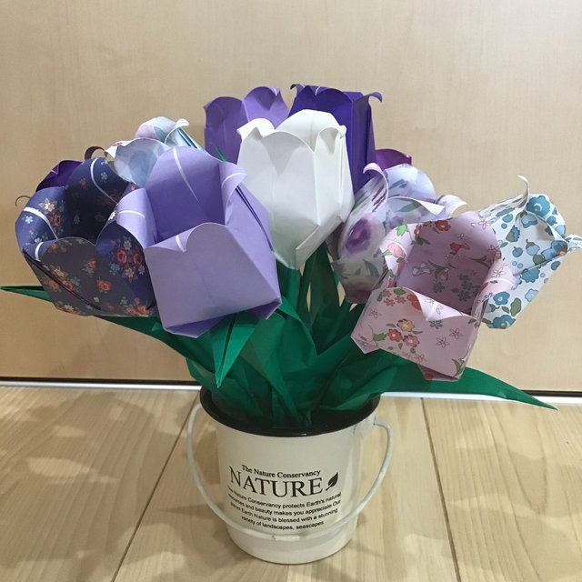 立体折り紙手作りキット 可愛い チューリップ花束 パープルミックス Minne 日本最大級のハンドメイド 手作り通販サイト 立体折り紙手作りキット 可愛い チューリップ花束 パープルミックス Minne 日本最大級のハンドメイド 手作り通販サイト