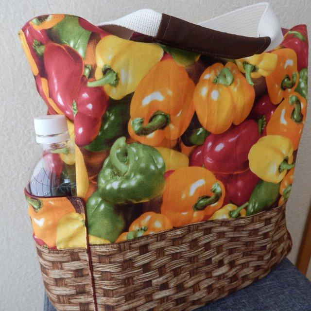 大判 トートバッグ 収穫 野菜 かごバッグ パプリカ ハンドメイドマーケット Minne 大判 トートバッグ 収穫 野菜 かごバッグ パプリカ ハンドメイドマーケット Minne