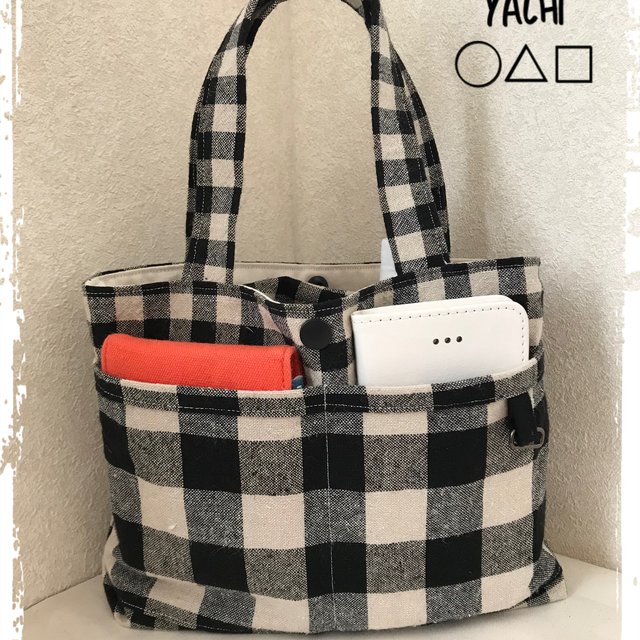 バッグの中綺麗に整頓 ブロックチェックのオシャレバッグインバッグ ハンドメイドマーケット Minne バッグの中綺麗に整頓 ブロックチェックのオシャレバッグインバッグ ハンドメイドマーケット Minne