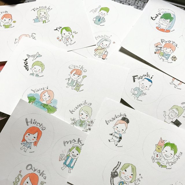似顔絵 おなまえ缶バッチ 可愛いペットも ハンドメイドマーケット Minne 似顔絵 おなまえ缶バッチ 可愛いペットも ハンドメイドマーケット Minne