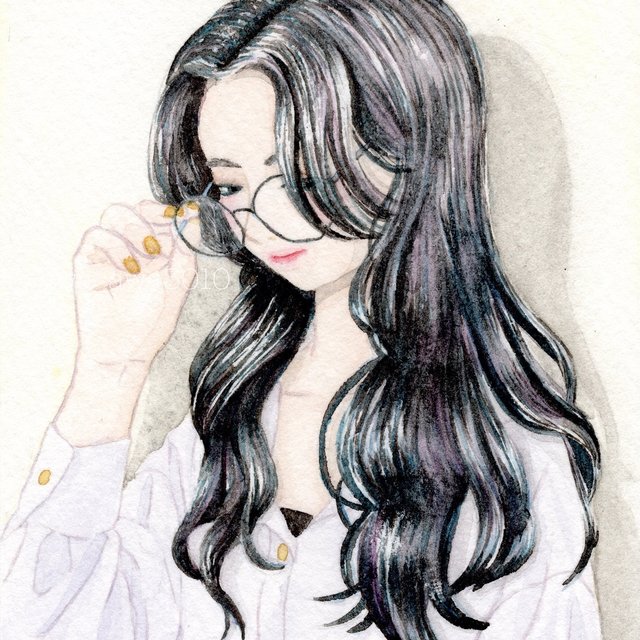 ヨシンモリ女子 ポストカード 韓国 女の子 手描きイラスト 手描きイラスト ポスター インテリア 透明水彩 絵画 Minne 日本最大級のハンドメイド 手作り通販サイト