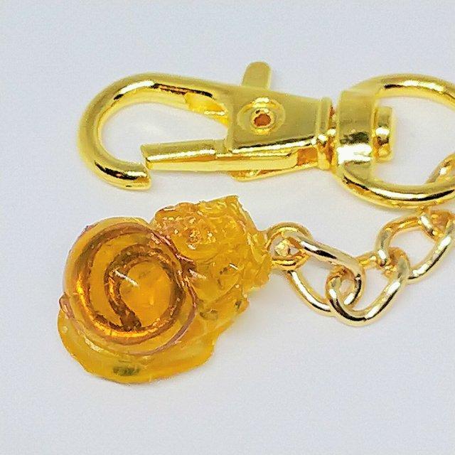 魔除け☆財宝を蓄えるベビー貔貅(ひきゅう)オルゴナイトのストラップ