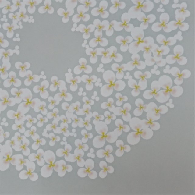 北欧 インテリアポスター 白い花のリースイラスト ハンドメイドマーケット Minne