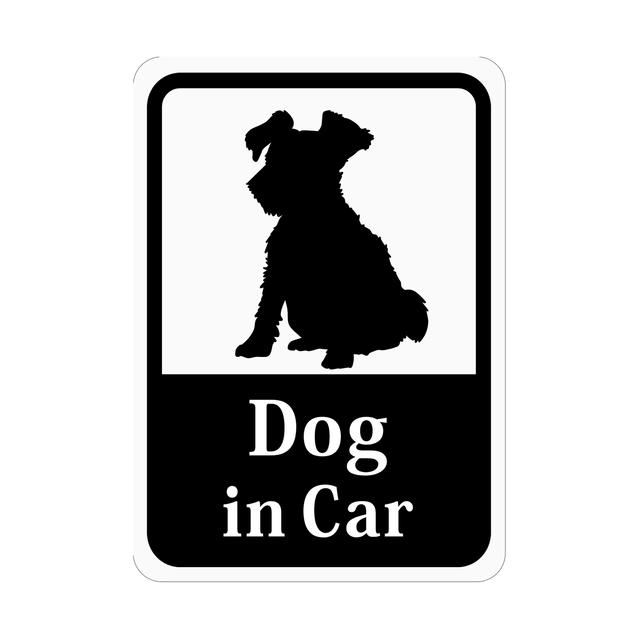 Dog in Car 「ミニチュアシュナウザー」 車用ステッカー (マグネット)