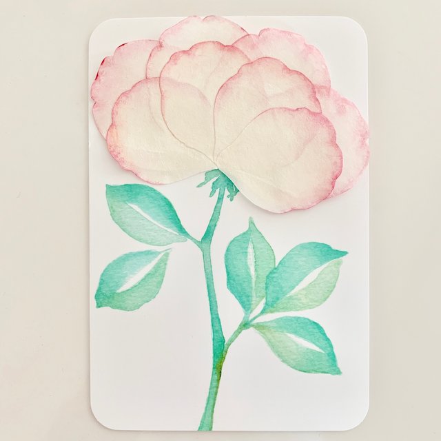 和紙の花びら 大輪の花カード ハンドメイドマーケット Minne 和紙の花びら 大輪の花カード ハンドメイドマーケット Minne