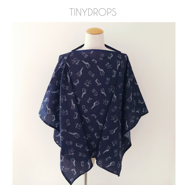 Animals 背中も隠れる授乳ケープ Navy Minne 日本最大級のハンドメイド 手作り通販サイト Animals 背中も隠れる授乳ケープ Navy Minne 日本最大級のハンドメイド 手作り通販サイト