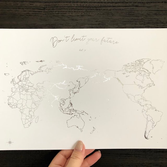 世界地図 ワールドマップ シンプルゴールド インテリアポスター ハンドメイドマーケット Minne