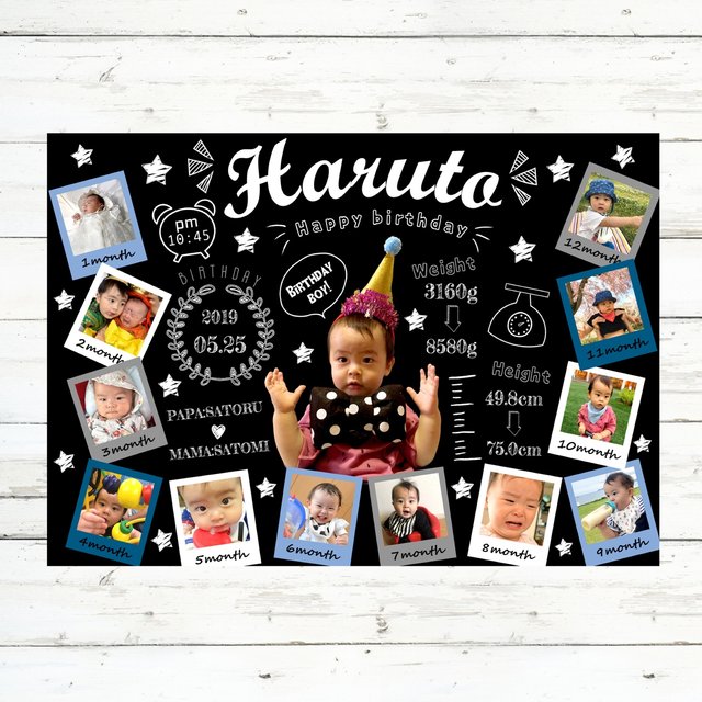 1歳の誕生日ポスター 大切な記念に 待受画面にもできる画像データつき ハンドメイドマーケット Minne 1歳の誕生日ポスター 大切な記念に 待受画面にもできる画像データつき ハンドメイドマーケット Minne