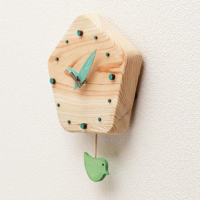 ★木の手作り振り子掛時計★