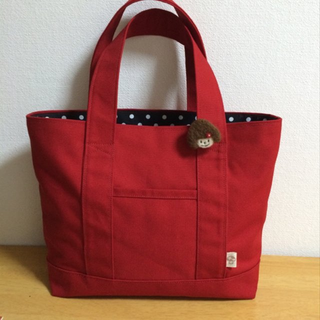 帆布 赤トートlサイズ 帆布 赤トートlサイズ