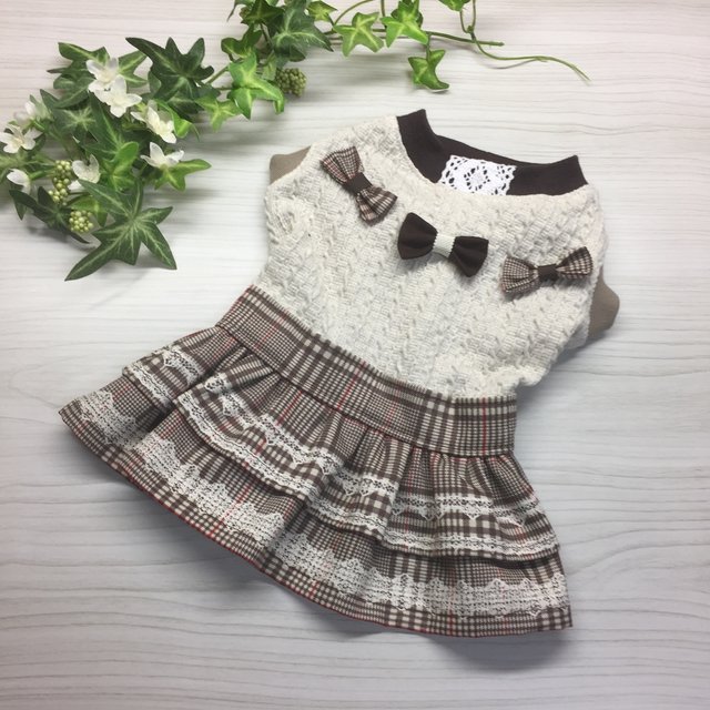 グレンチェックワンピース ブラウン ハンドメイドマーケット Minne グレンチェックワンピース ブラウン ハンドメイドマーケット Minne