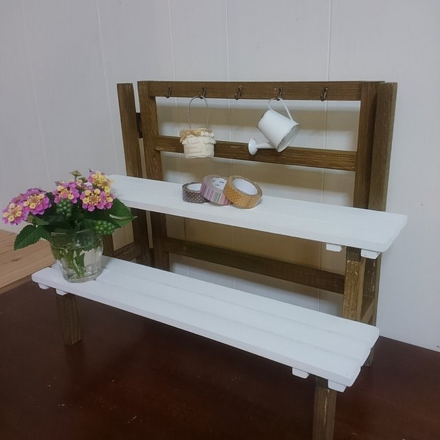 2段折りたたみ棚 すのこフック付き ハンドメイドマーケット Minne 2段折りたたみ棚 すのこフック付き ハンドメイドマーケット Minne