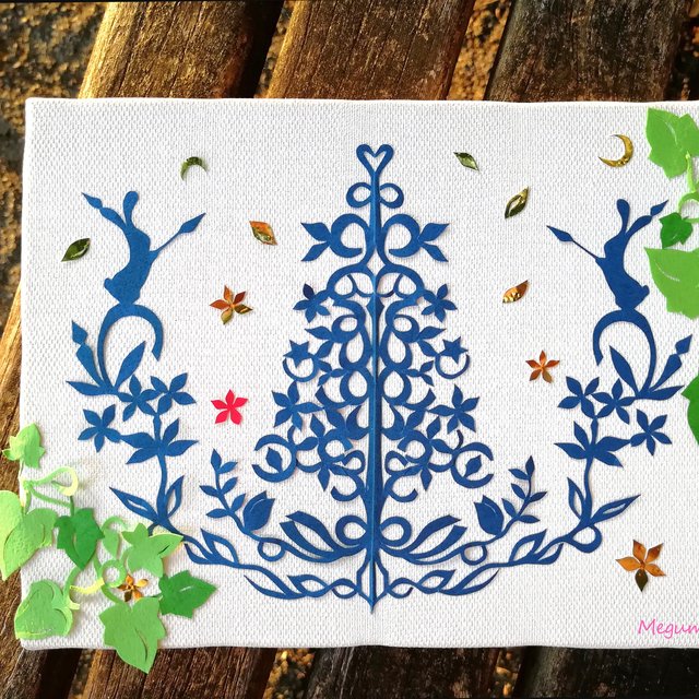 切り絵 わたしの木に花が咲く ハンドメイドマーケット Minne 切り絵 わたしの木に花が咲く ハンドメイドマーケット Minne