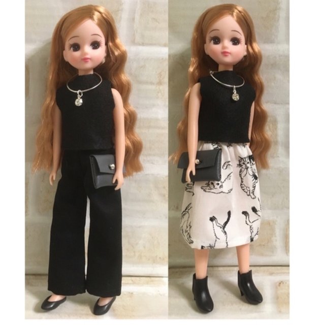 リカちゃん 着せ替え服 着回しコーデ5点セット Minne 日本最大級のハンドメイド 手作り通販サイト