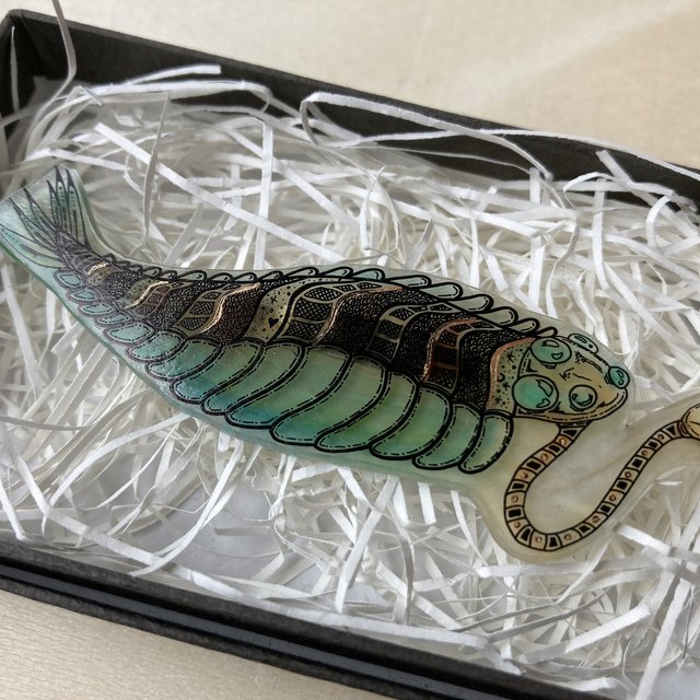 古代生物シリーズ オパビニア Earthブローチ Minne 日本最大級のハンドメイド 手作り通販サイト 古代生物シリーズ オパビニア Earthブローチ Minne 日本最大級のハンドメイド 手作り通販サイト