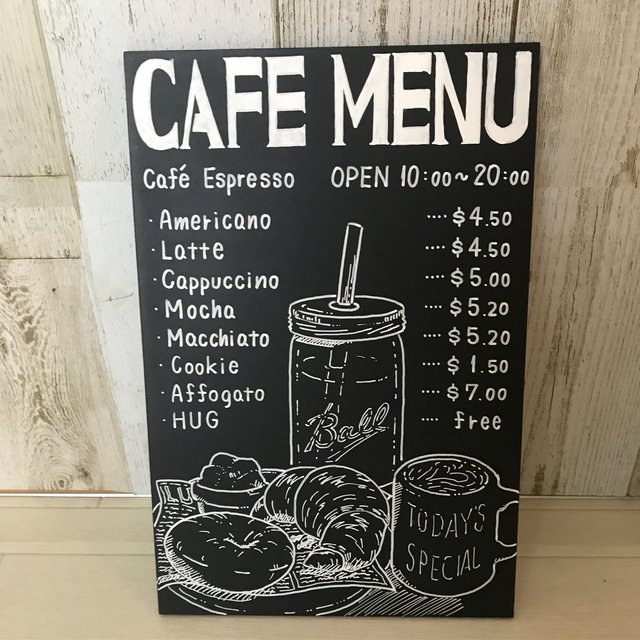 カフェ メニュー ボード 黒板 ハンドメイドマーケット Minne カフェ メニュー ボード 黒板 ハンドメイドマーケット Minne