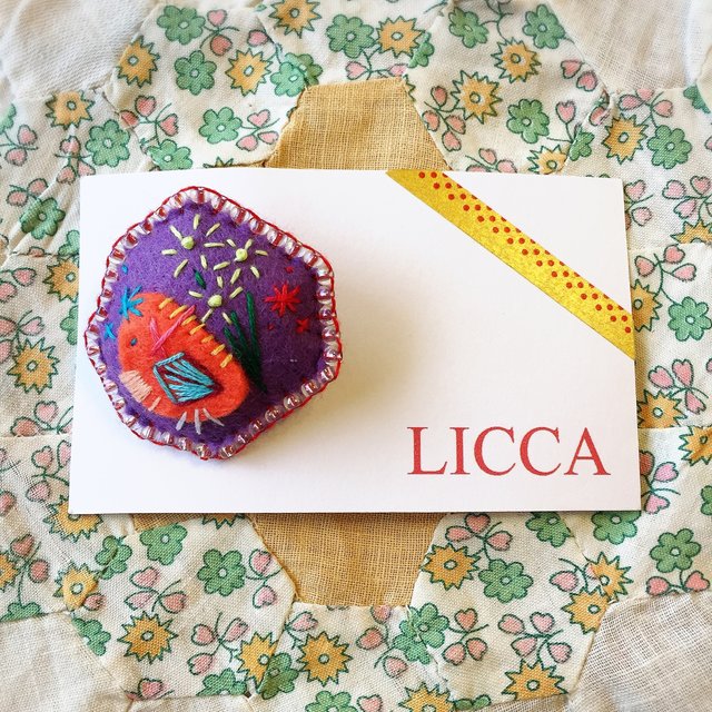 フェルト 刺繍 ブローチ ハンドメイドマーケット Minne フェルト 刺繍 ブローチ ハンドメイドマーケット Minne