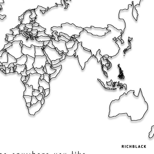 クリアポスター 世界地図 A3 地図 抽象画 透明 ポスター 玄関 モノクロ モノトーン 線画 北欧 北欧風 北欧ナチュラル シンプル カフェ インテリア 子供部屋 男前インテリア ハンドメイドマーケット Minne