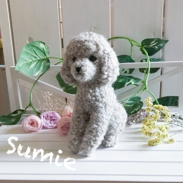 トイプードル グレー ハンドメイドマーケット Minne トイプードル グレー ハンドメイドマーケット Minne