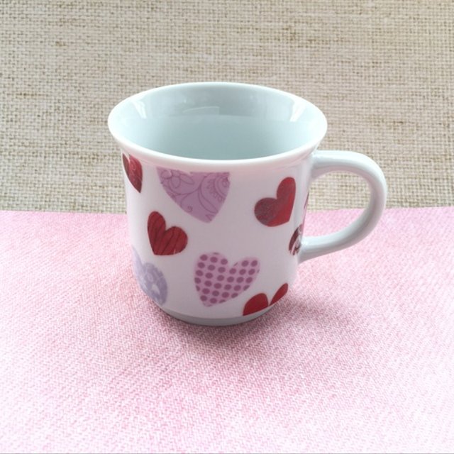 ハートいっぱい ミニマグカップ 名入れ可 ハンドメイドマーケット Minne