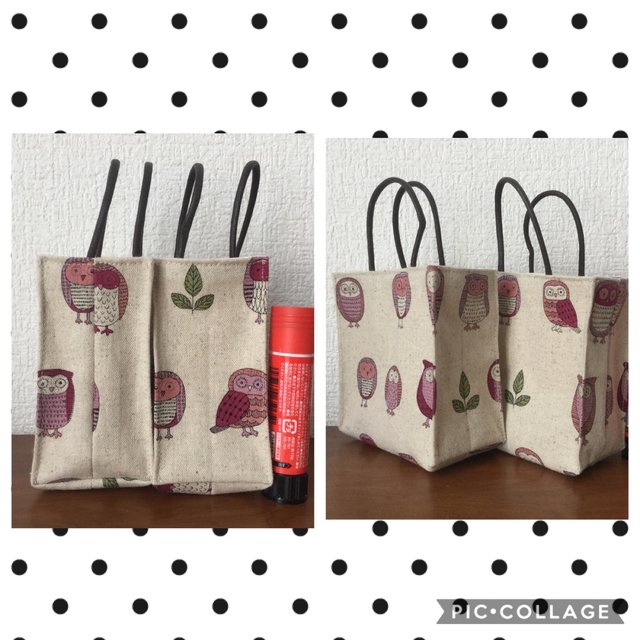 紙袋風ギフトバッグ2点セット おとなかわいいふくろう ハンドメイドマーケット Minne 紙袋風ギフトバッグ2点セット おとなかわいいふくろう ハンドメイドマーケット Minne