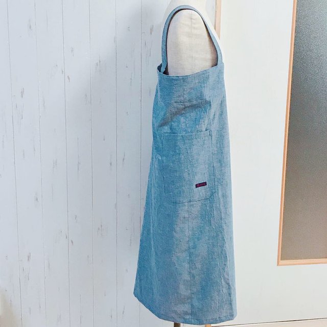 楽ちんエプロン デニムタンガリー ハンドメイドマーケット Minne 楽ちんエプロン デニムタンガリー ハンドメイドマーケット Minne