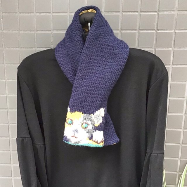 手編みショートマフラー ねこ 猫 ネコ レディース メンズ キッズ ペット オーダーメイド 愛犬 ハンドメイドマーケット Minne 手編みショートマフラー ねこ 猫 ネコ レディース メンズ キッズ ペット オーダーメイド 愛犬 ハンドメイドマーケット Minne