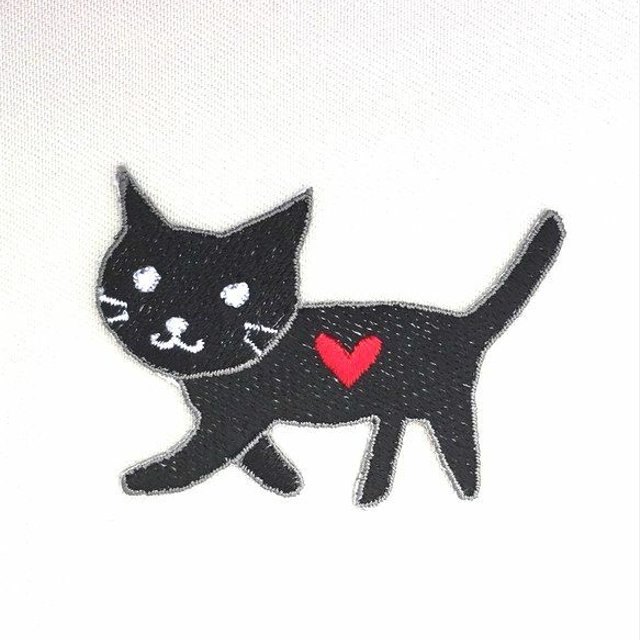 刺繍ワッペン 猫 可愛い黒猫 ハンドメイドマーケット Minne