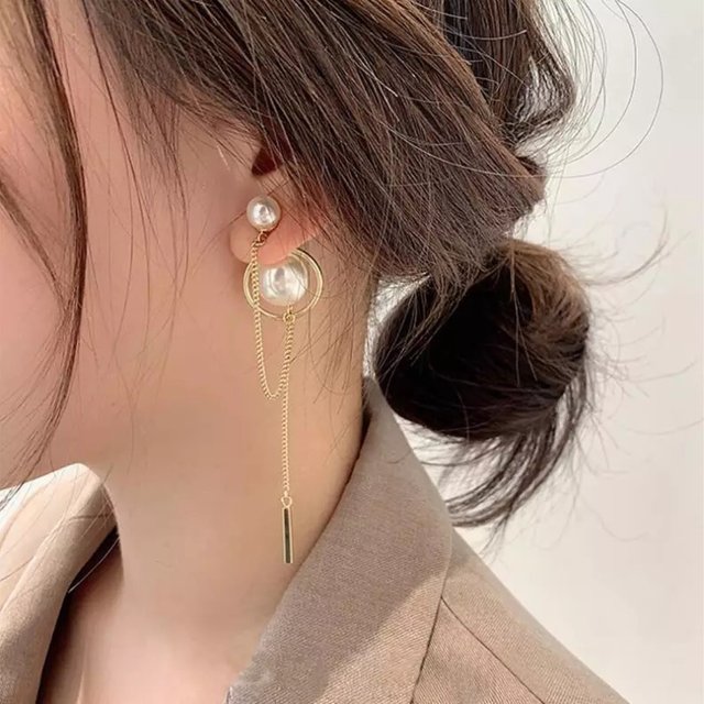 パールチェーンピアス ハンドメイドマーケット Minne パールチェーンピアス ハンドメイドマーケット Minne