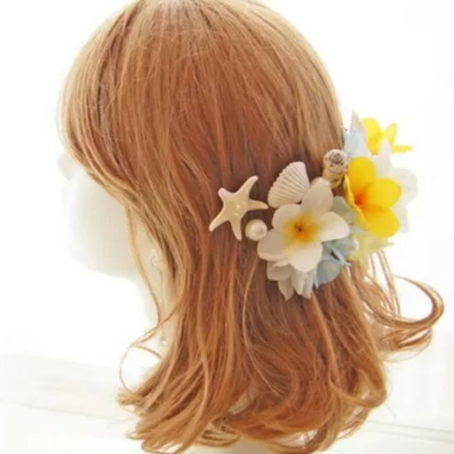 ヘッドドレス 髪飾り マーメイド プルメリア 結婚式 ウェディング ブライダル ハンドメイドマーケット Minne ヘッドドレス 髪飾り マーメイド プルメリア 結婚式 ウェディング ブライダル ハンドメイドマーケット Minne