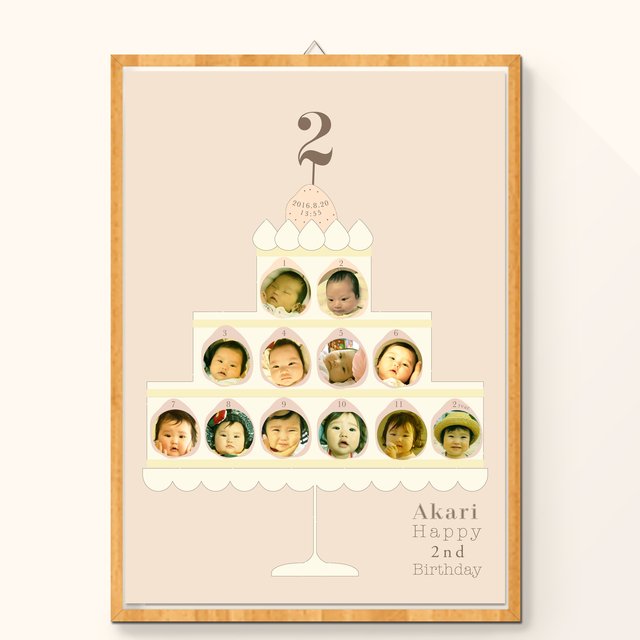 1歳2歳3歳 お誕生日ポスター Sweet Cake Minne 日本最大級のハンドメイド 手作り通販サイト
