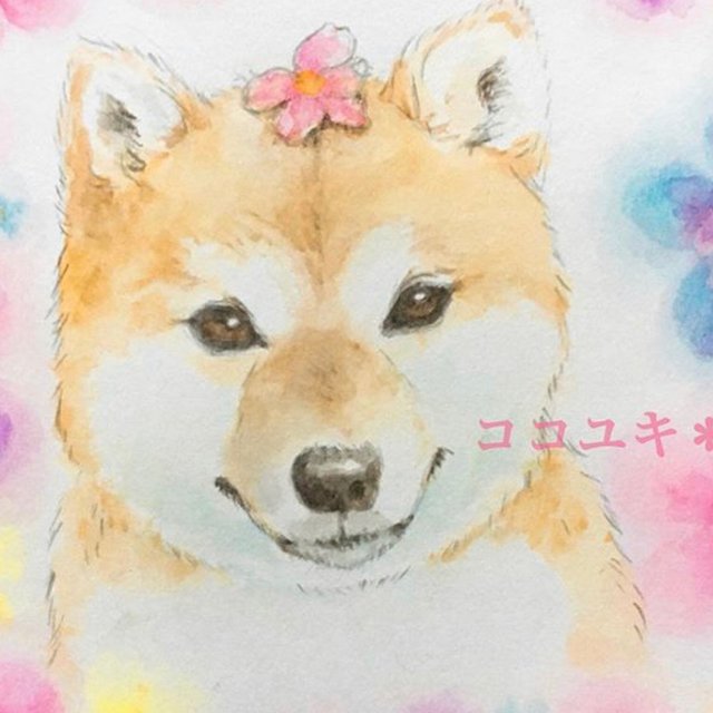 芝犬にがおえオーダー 水彩画ワンちゃん似顔絵 アナログイラスト原画 芝犬 豆芝 黒柴 売上の一部は犬猫のための寄付に Minne 日本最大級のハンドメイド 手作り通販サイト