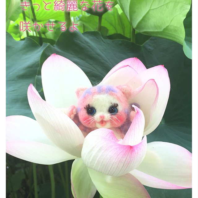 0にゃん あなたのその経験がきっと綺麗な花を咲かせるよ メルティカカード 2枚で1セット Minne 日本最大級のハンドメイド 手作り通販サイト