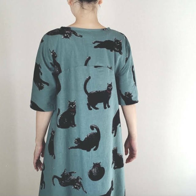 こなまいきな黒猫のワンピース リーフグリーン 五分袖 Minne 日本最大級のハンドメイド 手作り通販サイト こなまいきな黒猫のワンピース リーフグリーン 五分袖 Minne 日本最大級のハンドメイド 手作り通販サイト