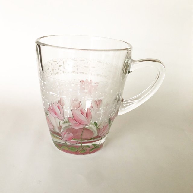 誕生花 シクラメンのマグカップ ハンドメイドマーケット Minne 誕生花 シクラメンのマグカップ ハンドメイドマーケット Minne