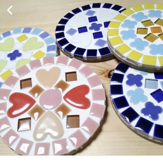 色合いが可愛い モザイクタイルのコースター ハンドメイドマーケット Minne 色合いが可愛い モザイクタイルのコースター ハンドメイドマーケット Minne