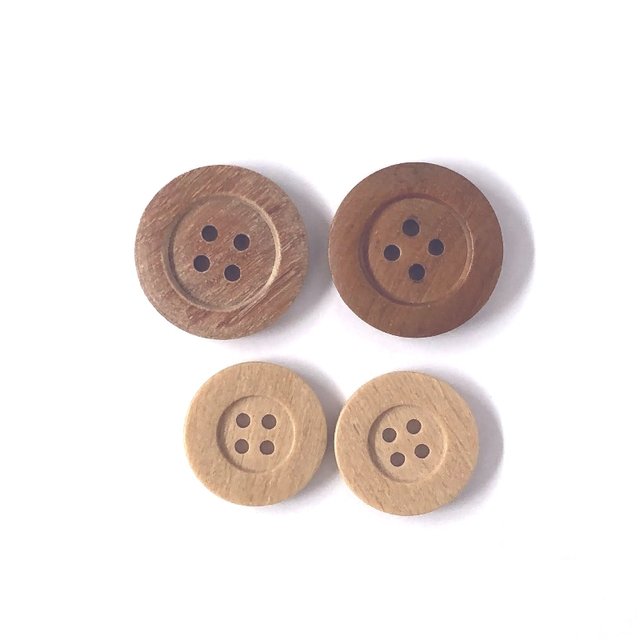 レトロ サークル ボタン 木製ボタン ウッドボタン 28mm 23mm 4個セット Ag 291 Minne 日本最大級のハンドメイド 手作り通販サイト