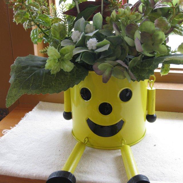 ニコちゃんプランター 観葉植物 黄 ハンドメイドマーケット Minne ニコちゃんプランター 観葉植物 黄 ハンドメイドマーケット Minne